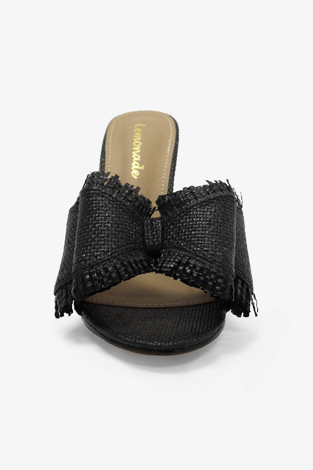 Lemonade Shoes - Wholesale High Heels - Women's - BEACH HOUSE - Raffia Bow Mules, Woven Finish, Stiletto Heel2