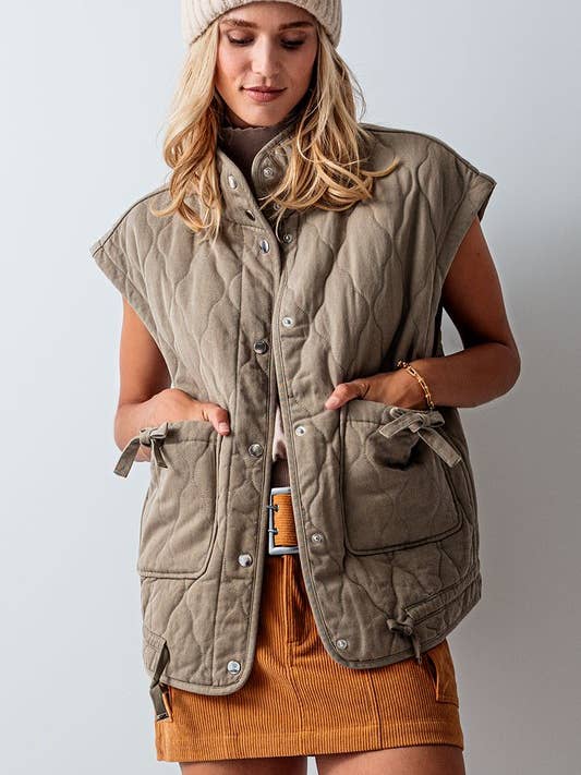 Urban Daizy - Wholesale Outerwear Vest - Women's - FRESH AIR QUILTED VEST