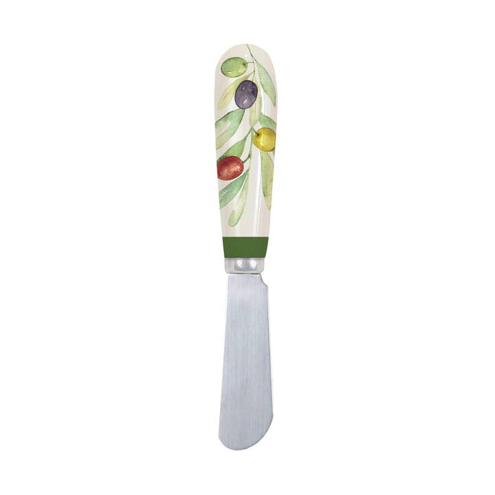 Ceramic Spreader Knife - Olive Wreath for wholesale by Out of the Woods of Oregon
