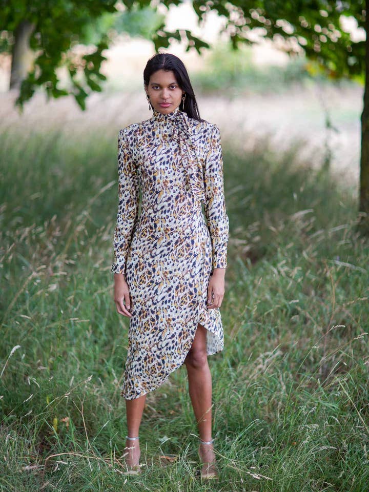 Alanah Cheetah Print Dress for wholesale by Numbat