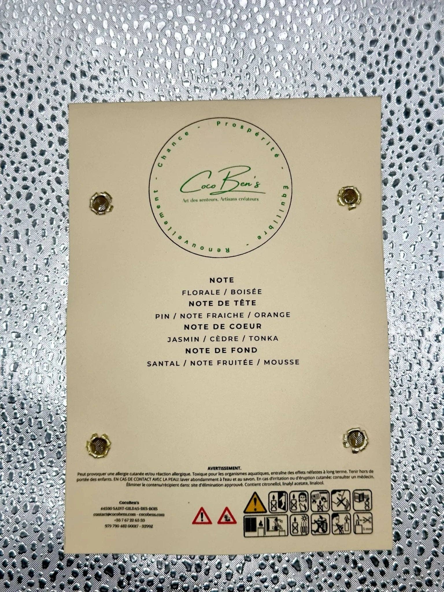 CocoBen's - Wholesale Wax Melt - Lithotherapy Fondant - Aventurine - 40 G1