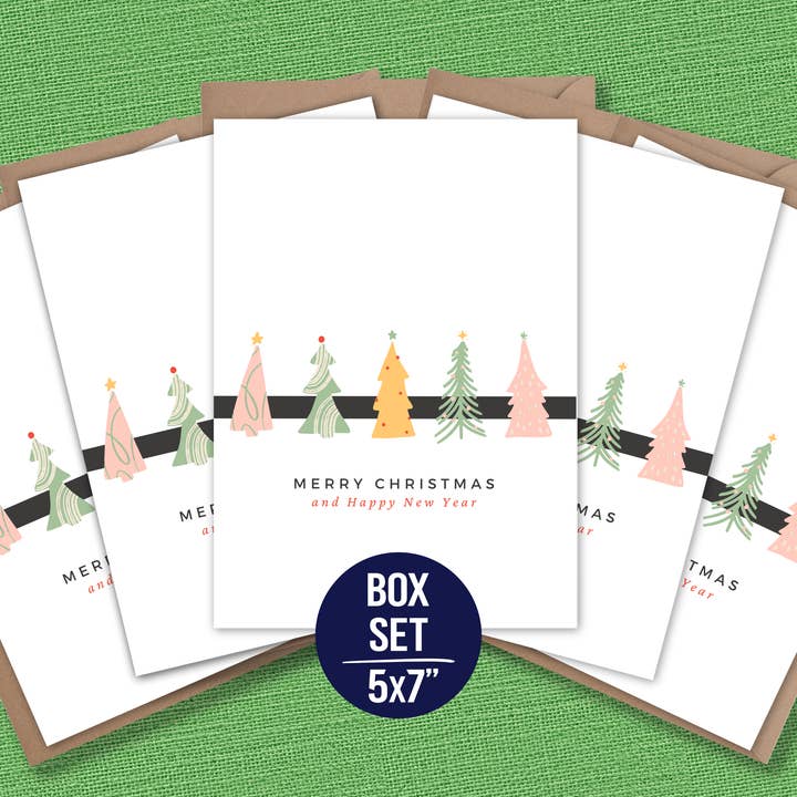 Boho Trees julkortsboxuppsättning för wholesale av Honor Your Traditions