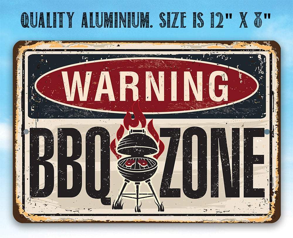 Lone Star Art Metal Signs - Wholesale Sign - Warning BBQ Zone - Metal Sign7
