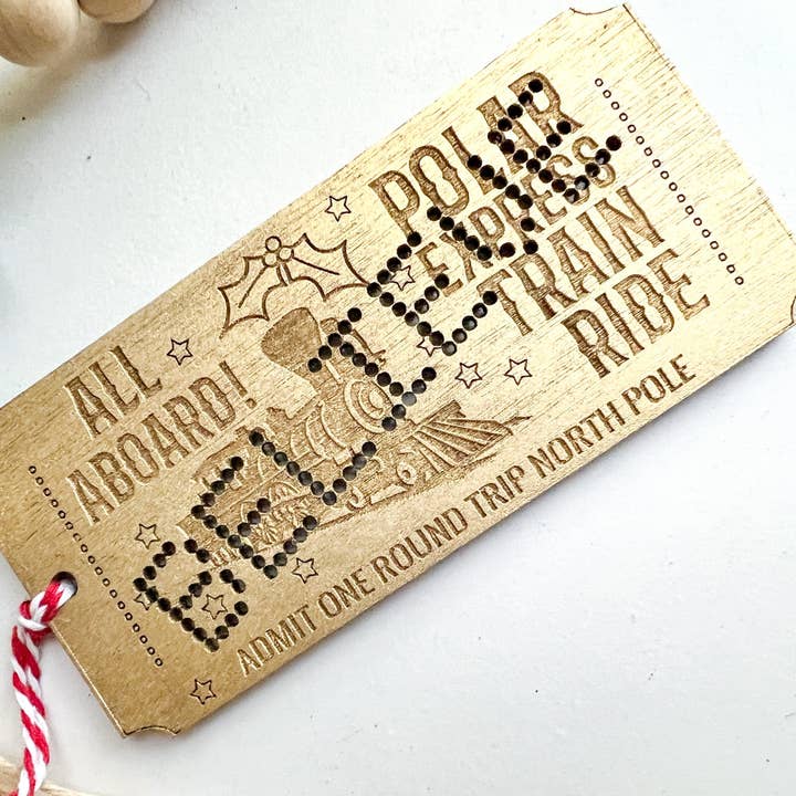 Geaux Magnolia - Wholesale Ornament - Christmas Train Ticket Christmas Ornament Polar Express1