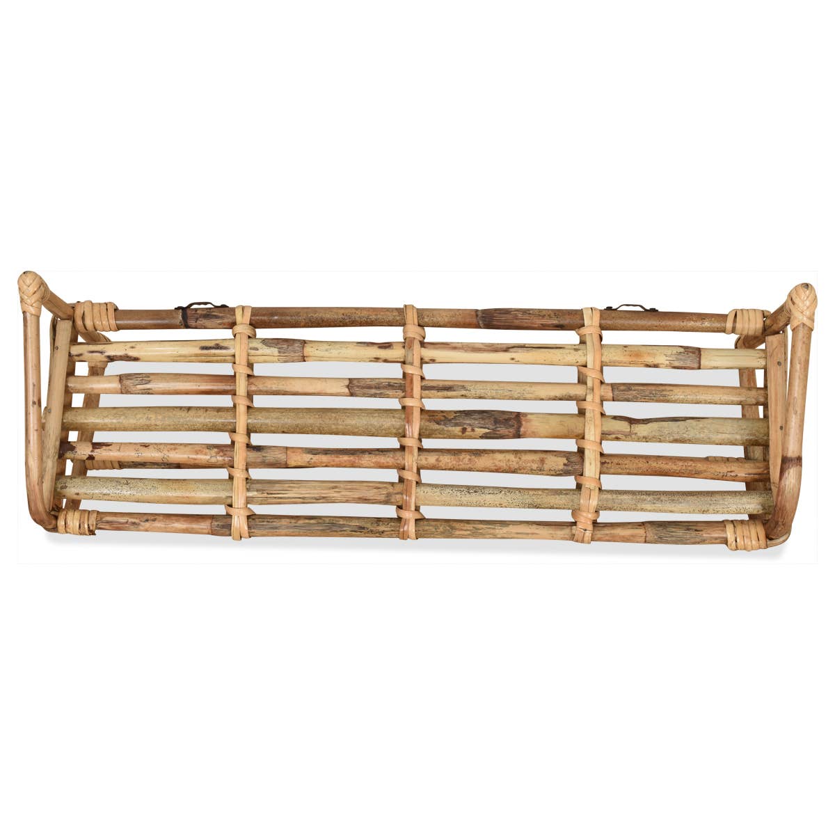 Natural Rattan shelf Leaf L55 D15 H20cm for wholesale on Faire2