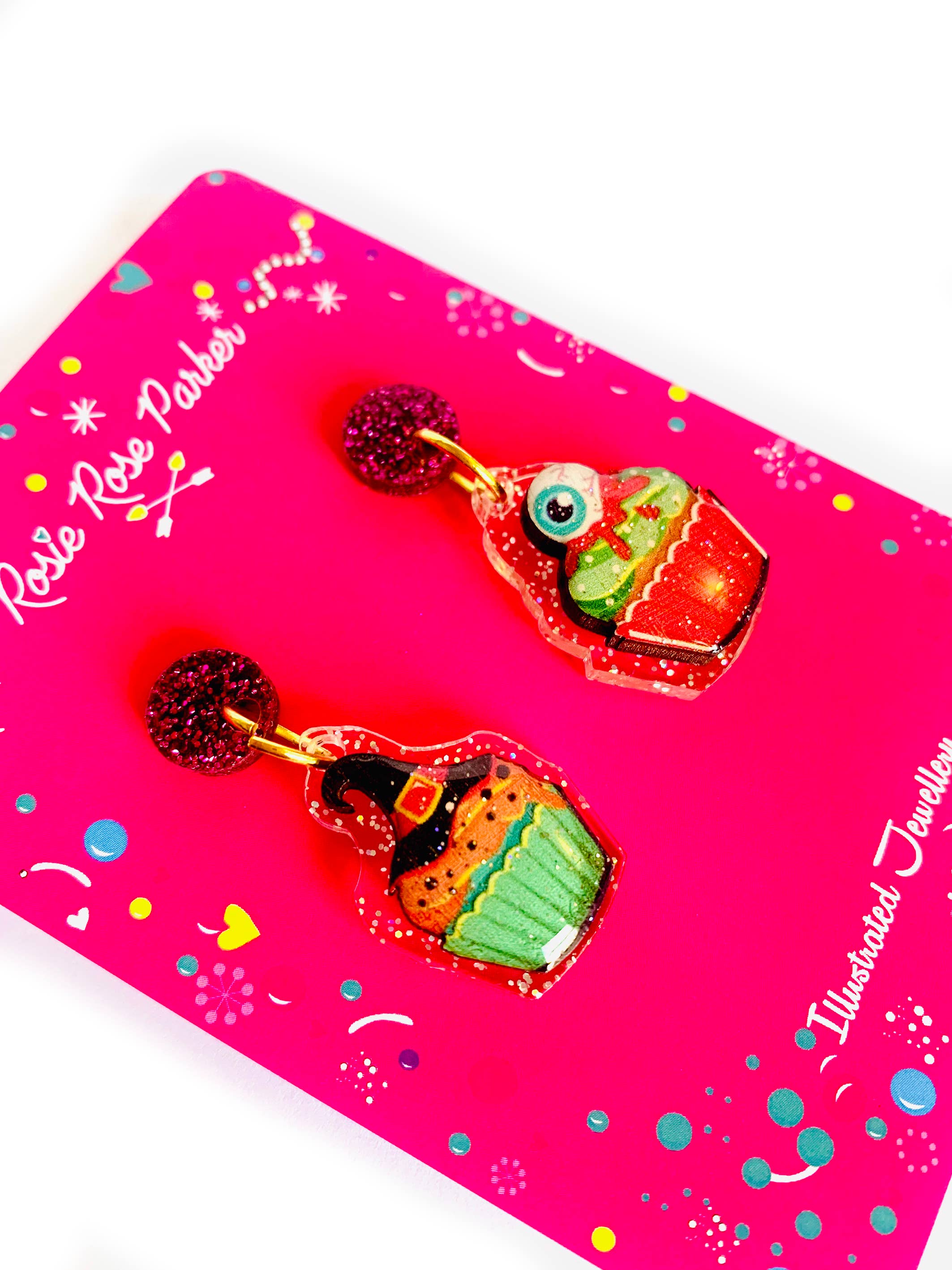 Rosie Rose Parker - Wholesale Dangle Earrings - horror cupcake earrings halloween earrings statement3