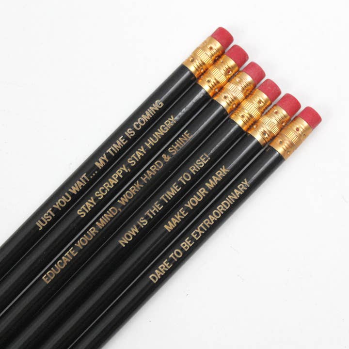 Hamiltwist Hamilton pennor i svart (6 Pencil Set) för wholesale av The Carbon Crusader