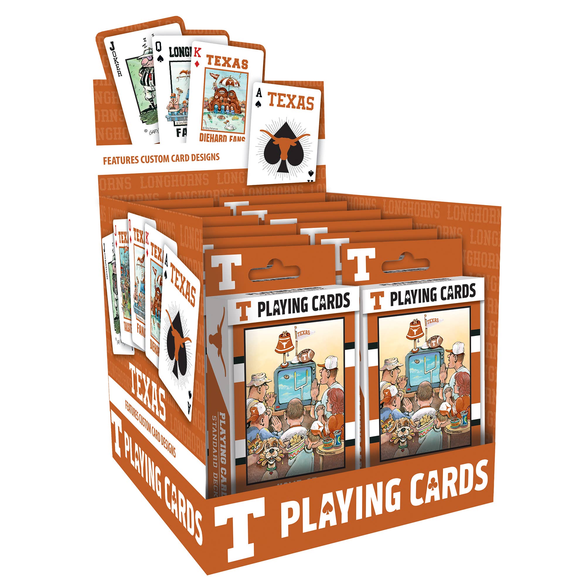 Masterpieces Puzzles - Wholesale Playing Cards - Texas Longhorns Fan Deck Playing Cards - 54 Card Deck3