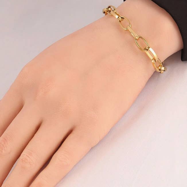 Sansira Jewelry - Wholesale Link & Chain Bracelet - Gold Plated Link Bracelet1