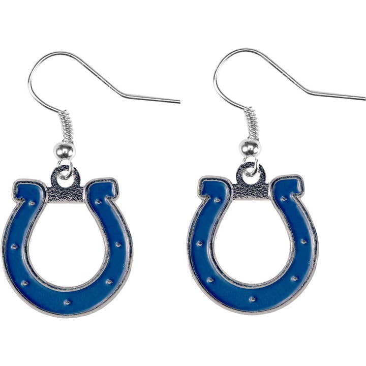 Aminco USA - Wholesale Dangle Earrings - NFL Indianapolis Colts Logo Dangle Earrings