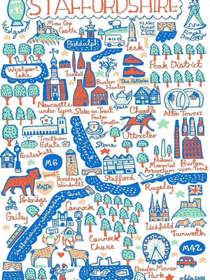 Staffordshire tryck & Kort för wholesale av Julia Gash