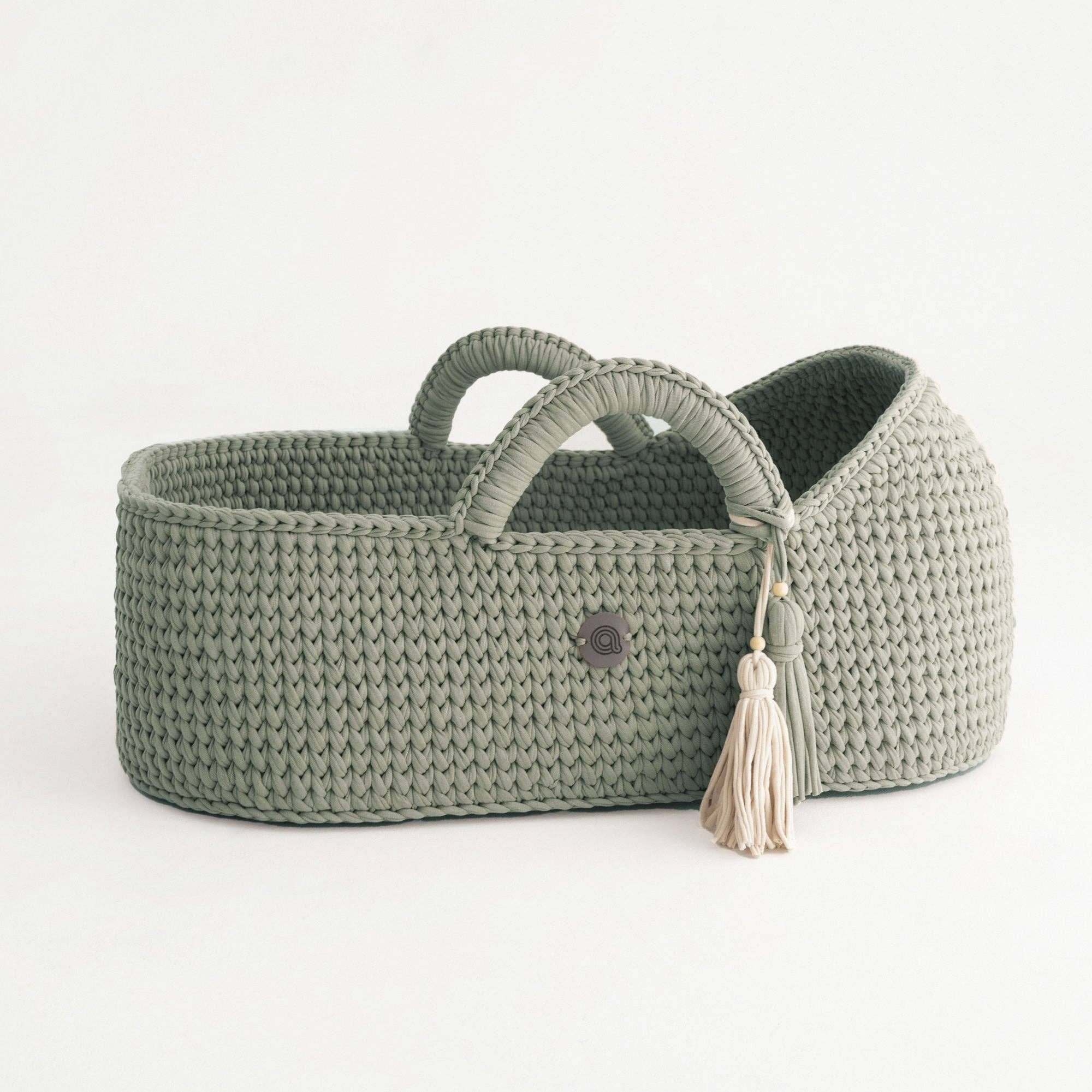 ANZY HOME - Wholesale Bassinet - Baby - Knitted Baby Moses Basket With Round Hood3