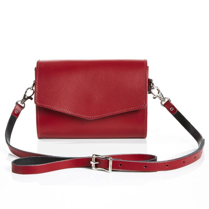 Handgefertigte Clutch aus Leder - Oxblood Red für den Großhandel von Zatchels