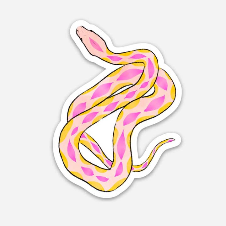 Sticker - Snake (pink) for wholesale by Natalie V. Mason