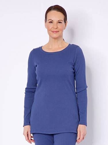 Ribgebreide top met ronde hals voor wholesale door Mr. Max