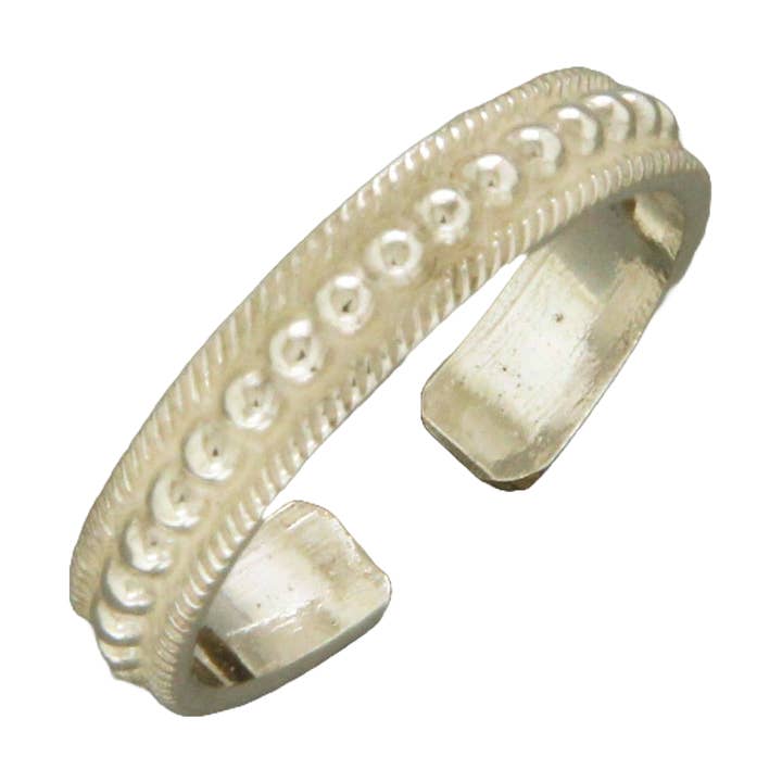 Surface Beaded Wire Adjustable Toe Ring for wholesale by Mark Steel Jewelry