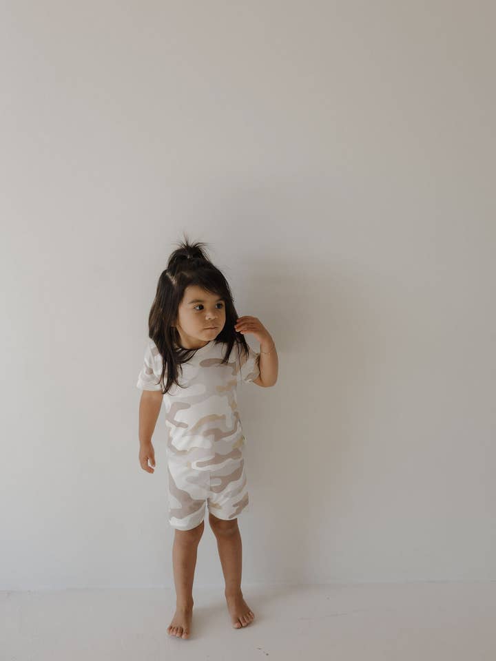 Forever French Baby - Wholesale Sleepwear Set - Kids - Bamboo Short Set | Camo 2.0