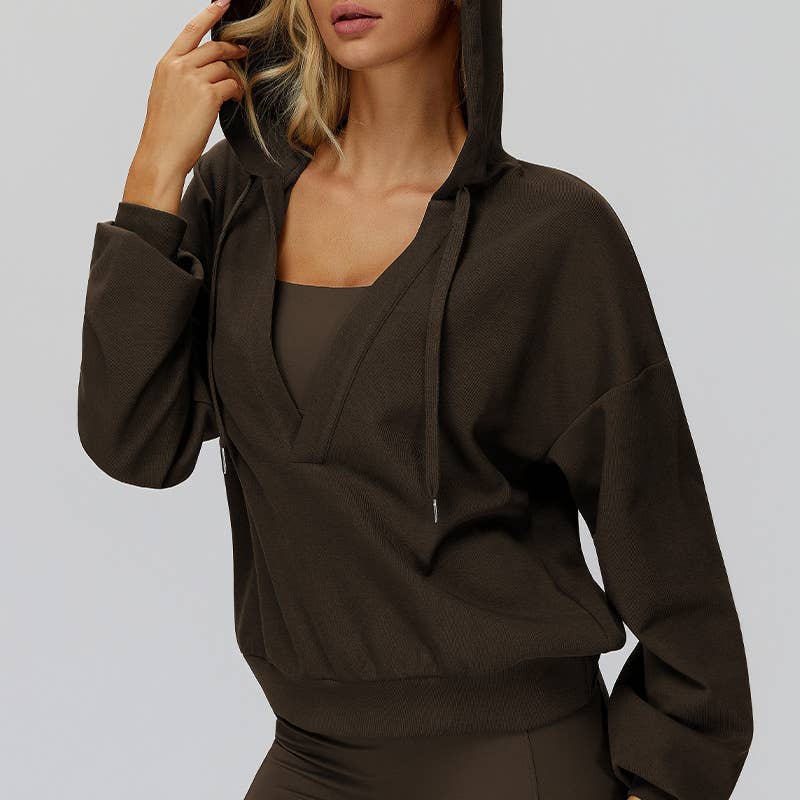 WONDERXFANS - Wholesale Athletic Jacket - Women's - V-neck hooded outdoor sports jacket10