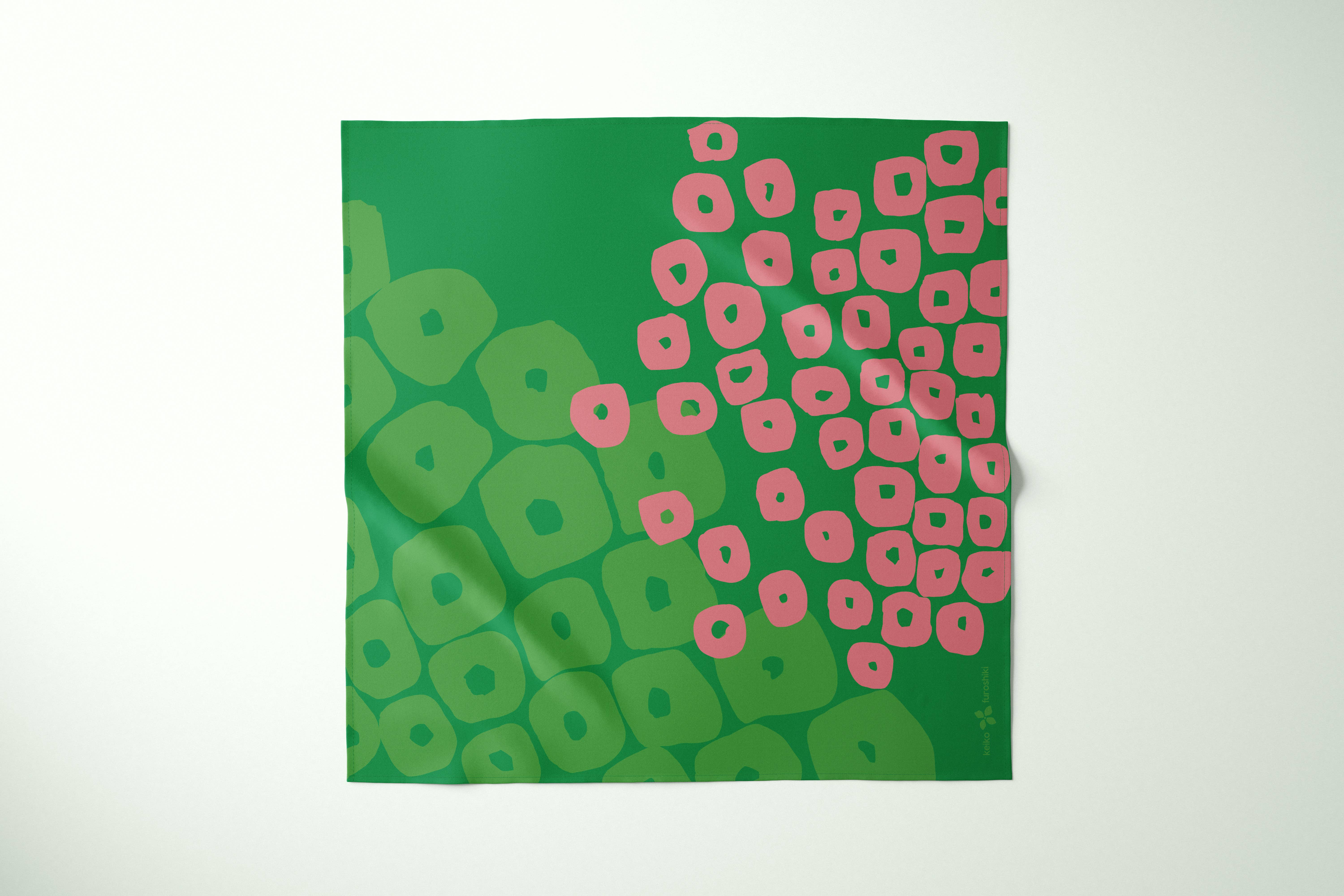 Keiko Furoshiki - Wholesale Flat Wrap - Furoshiki Reusable Japanese Fabric Gift Wrap Kanoko Forest3