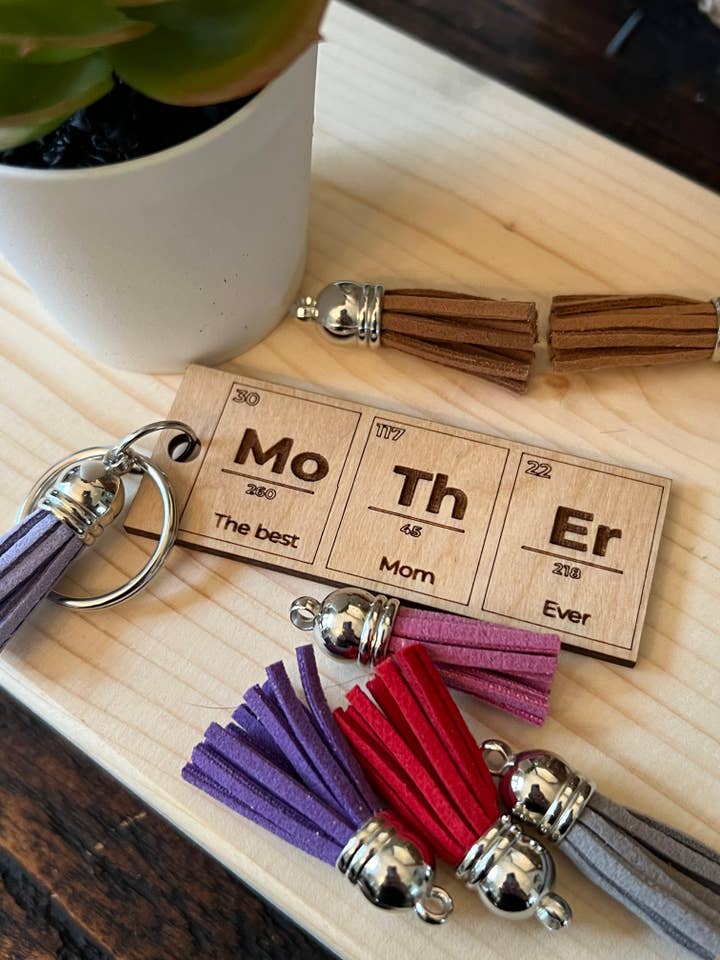 mother keychain with tassel for wholesale by Suchfungoods