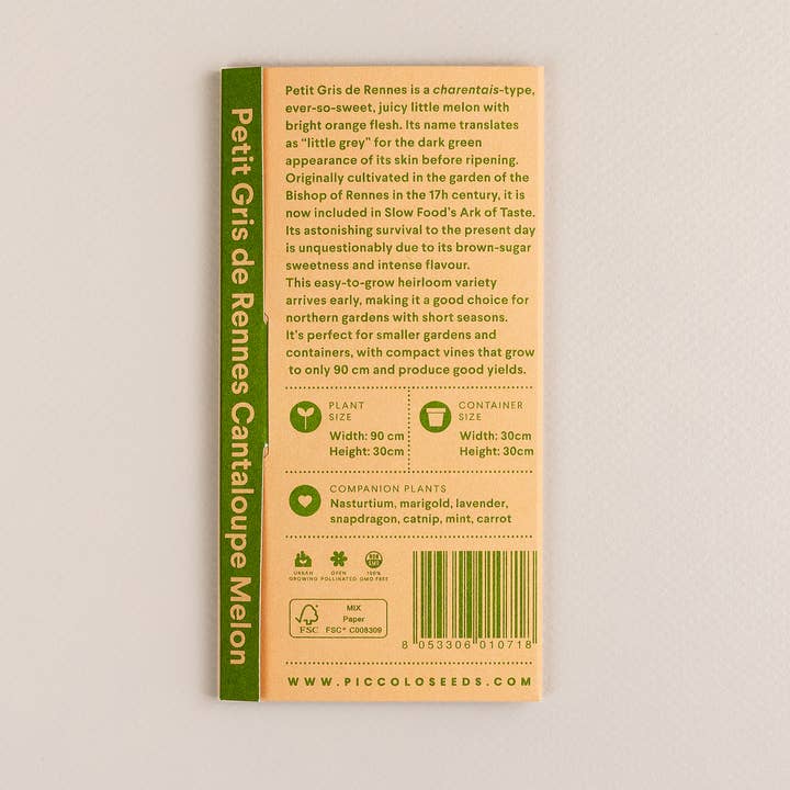Piccolo Seeds - Wholesale Plant Seeds - Melon Petit Gris de Rennes2