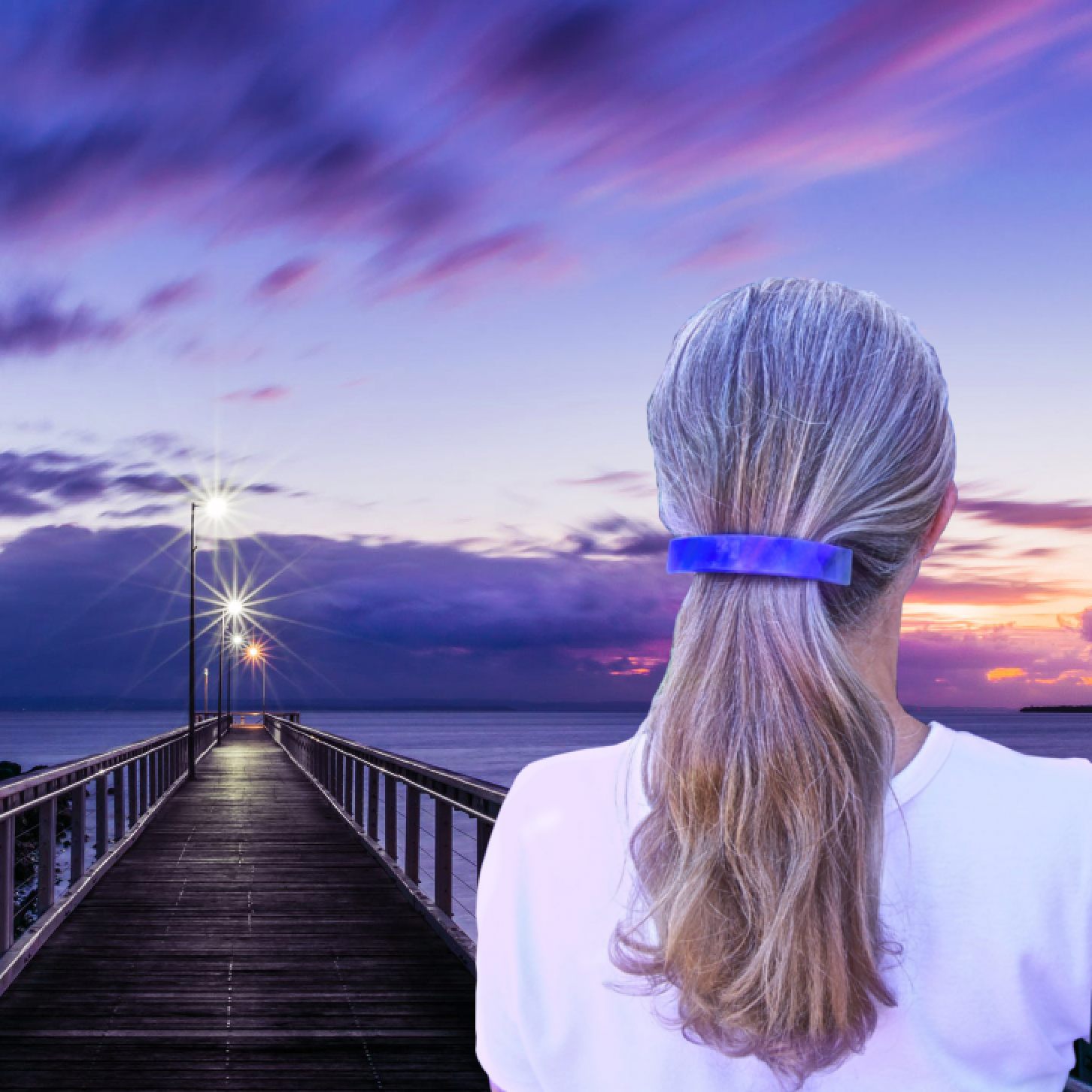 Glass Town USA - Wholesale Barrette - Women's - Barrettes Stained Glass Cool Colors Large Size7