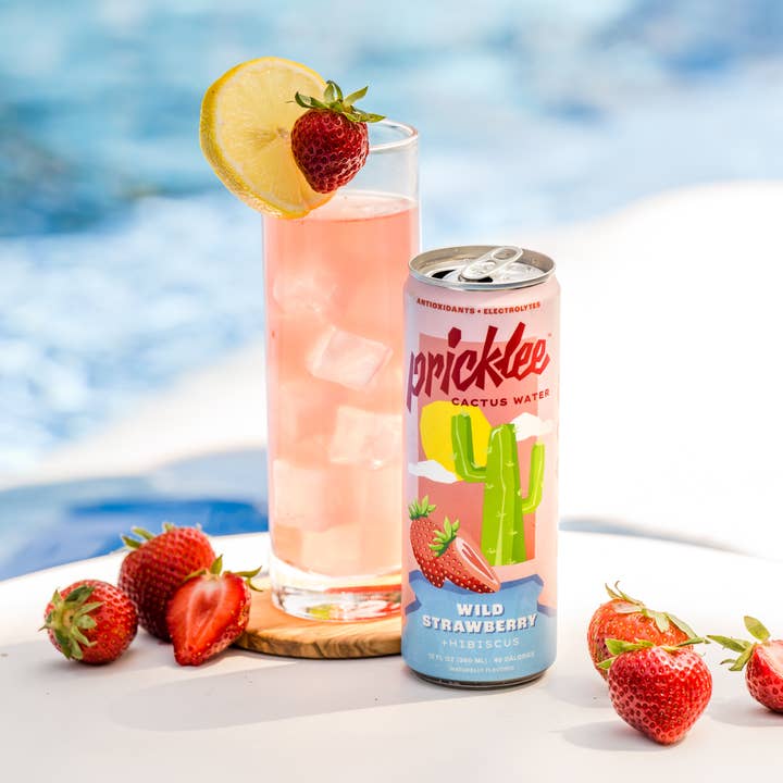 Pricklee Cactus Water - Wholesale Sparkling Water - Pricklee Cactus Water - Wild Strawberry (12-pack)