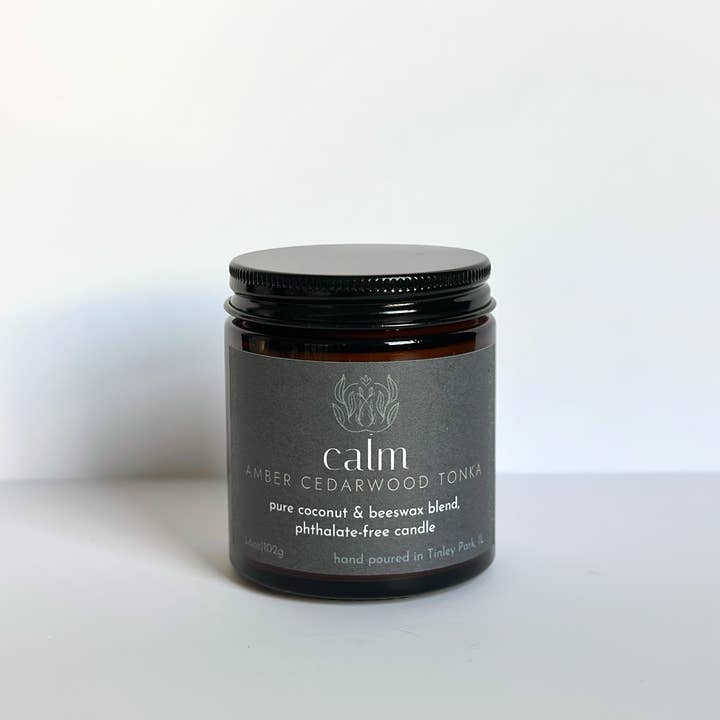 Sprig & Flame - Wholesale Jar/Filled Candle - CALM | Pure Coconut Beeswax Hand-Poured Wood Wick Candle5