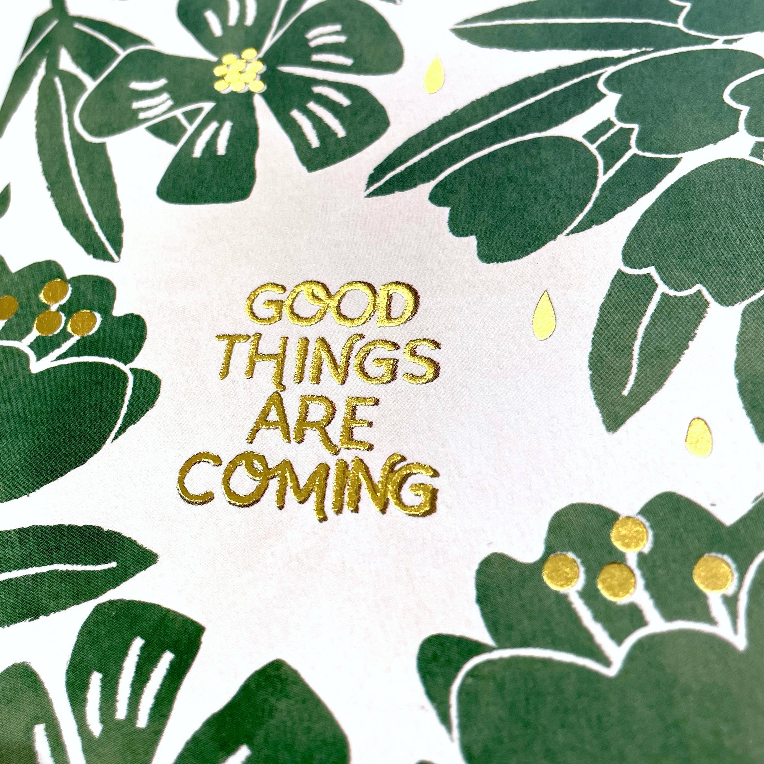Wild Optimist - Wholesale Encouragement Card - Good Things Are Coming Goldfoil Card2