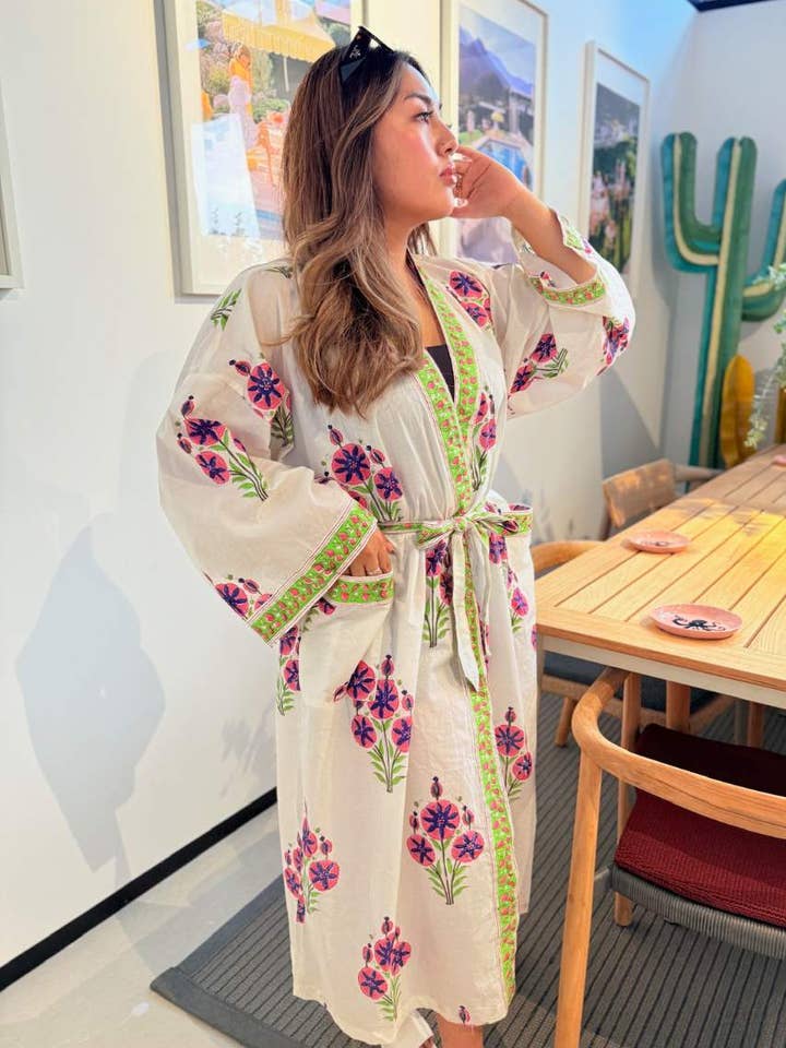 Hi Handmade - Wholesale Robe – Women's - Cotton Kimono Robe - Orchid7