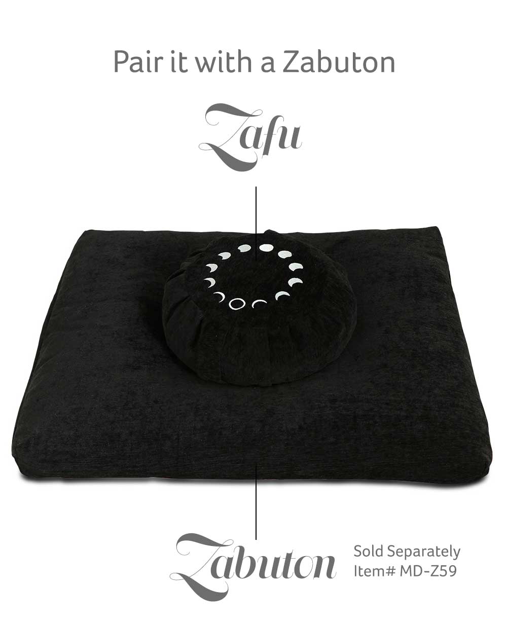 Buddha Groove - Wholesale Meditation Supplies - Moon Phase Black Zafu Meditation Cushion6