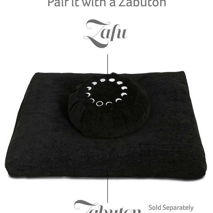 Buddha Groove - Wholesale Meditation Supplies - Moon Phase Black Zafu Meditation Cushion6