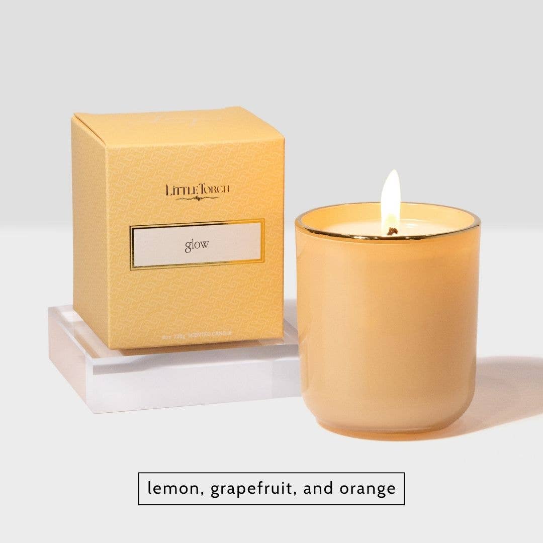 Little Torch - Wholesale Jar/Filled Candle - glow candle (lemon, grapefruit, and orange)