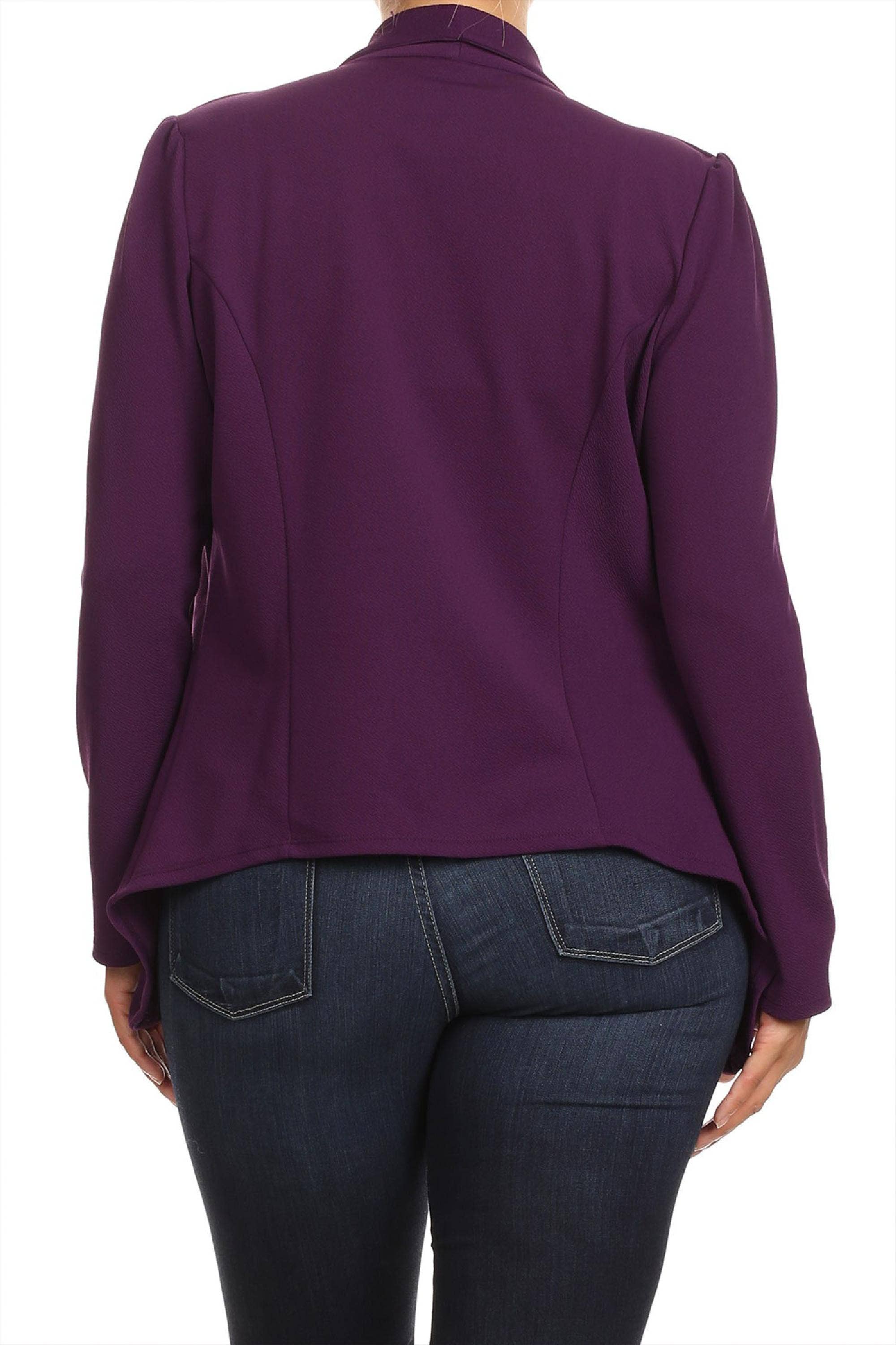 MOA COLLECTION – Blazer - Mulher por atacado – Jaqueta feminina sólida de mangas compridas para escritório39