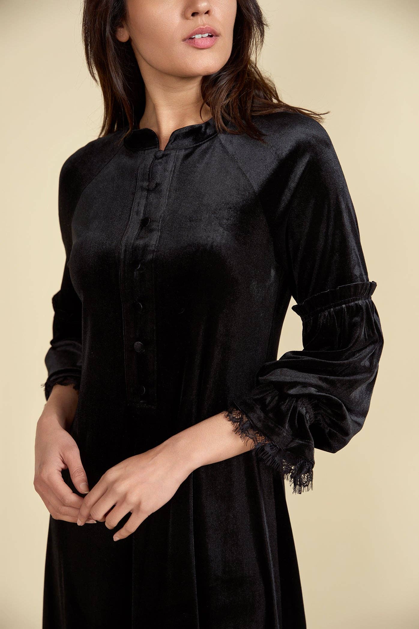 Ellwi Design - Wholesale Dress - Women's - Velour Maxi Dress3