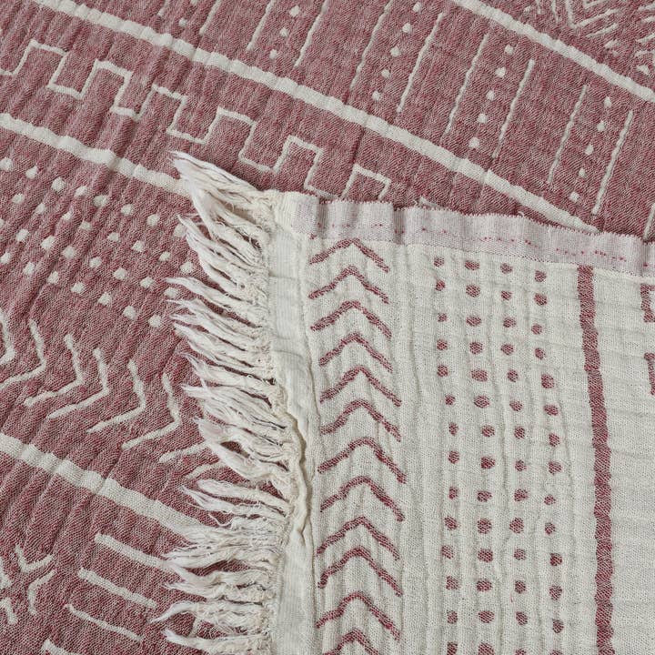 Organic Turkish Towels - Wholesale Bedding Blanket - Wholesale Blankets, Vibrant Aztec Design Bedcover8