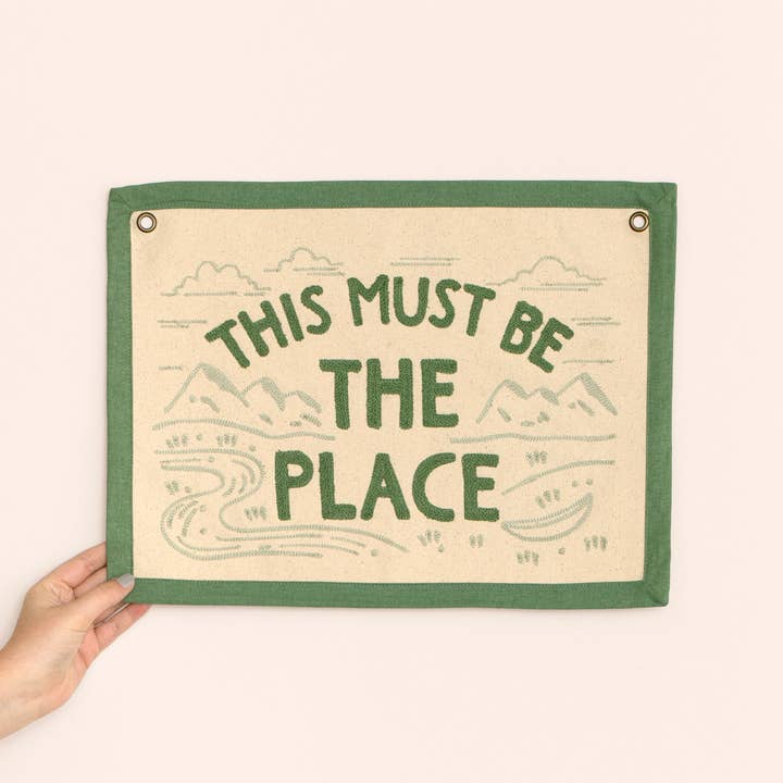 1canoe2 | One Canoe Two Paper Co. - Wholesale Banner - The Place Embroidered Canvas Banner1