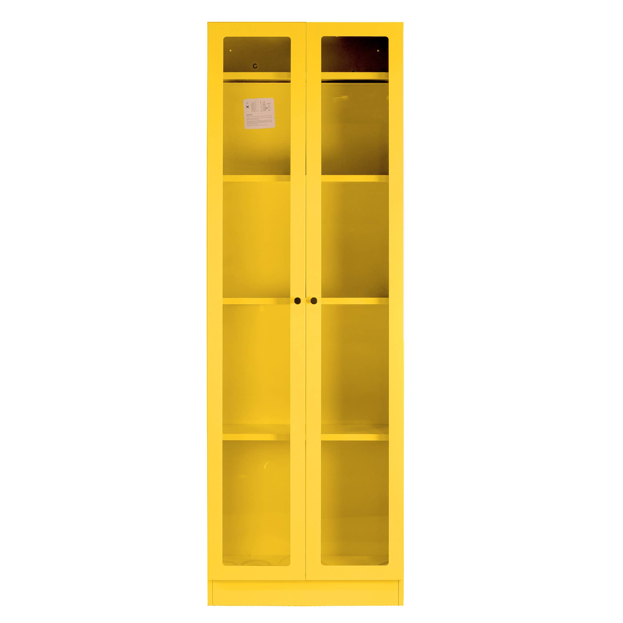 Glamour Home - Vente Armoire - Armoire en métal jaune 178 cm avec portes françaises Avidan0