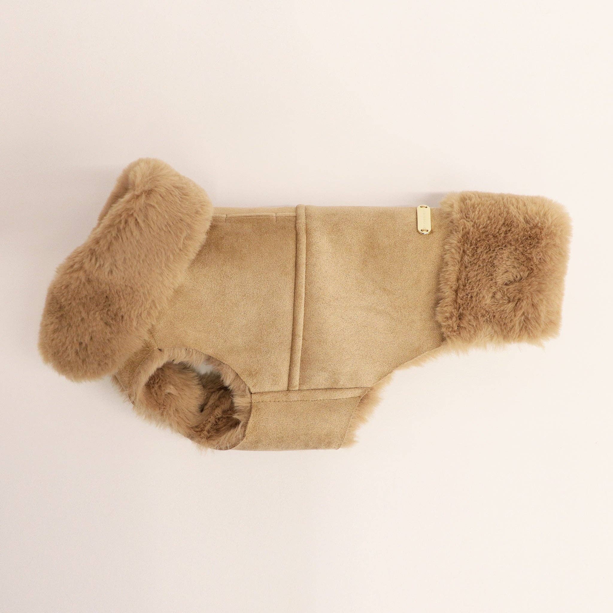 Faux Lambskin Coat - Gold for wholesale on Faire1