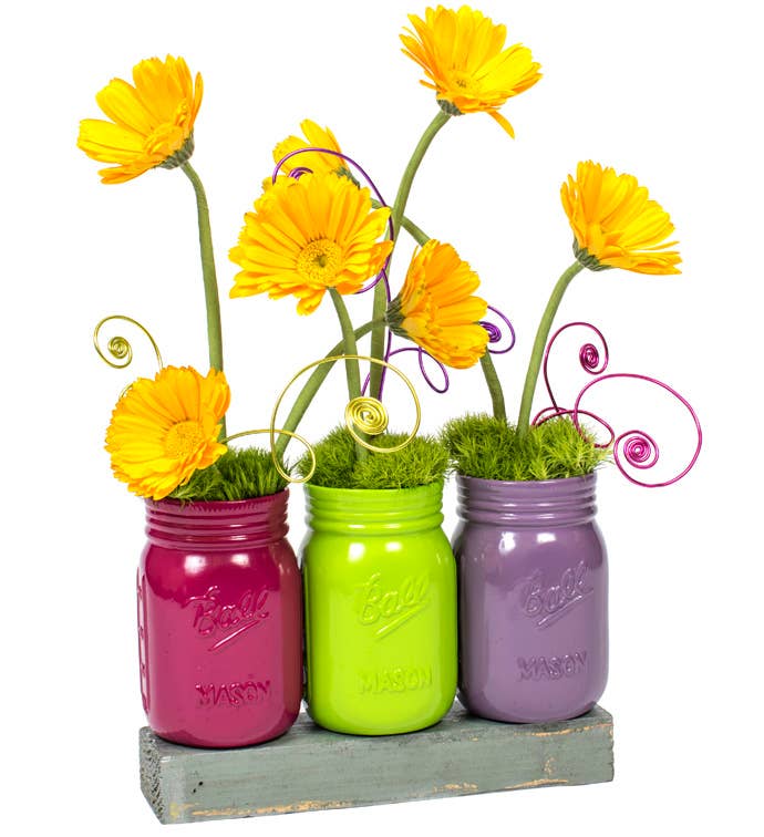 Napco - Wholesale Vase - Colorful Mason Vases, 5 Colors  Item # 33213 6