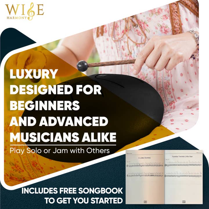 Wise Harmony LLC - Wholesale Musical Instrument - 6-Inch 8-Notes Steel Tongue Relaxing Meditation Rain Drum
