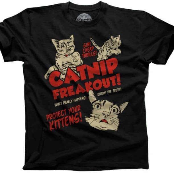 Boredwalk – wholesale T-shirts med screentryck – Herr – Mäns Catnip Freakout T-shirt