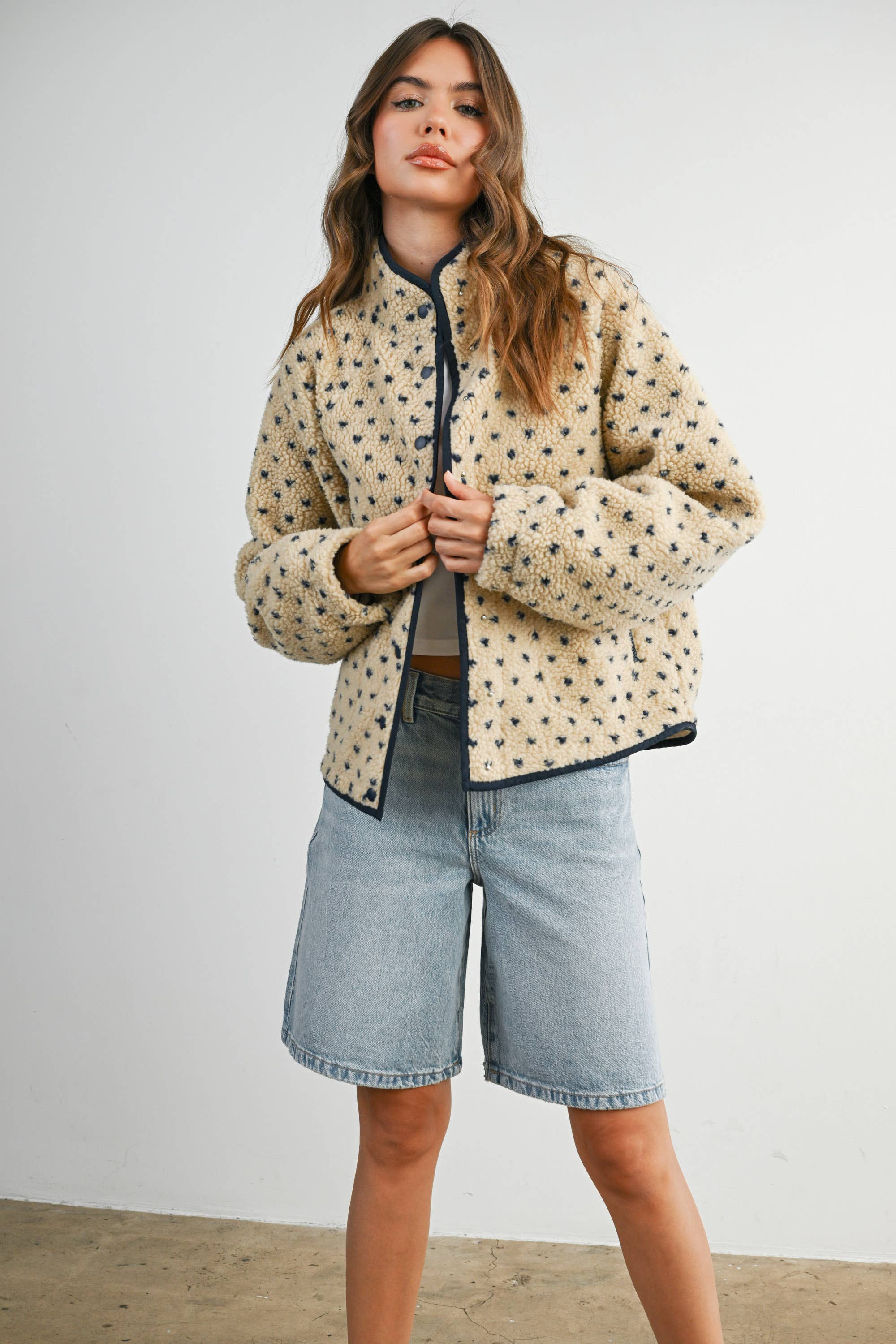 BUTTERMELON - Wholesale Jacket - Women's - High Pile Fleece Puffer Jacket - BMJ783144