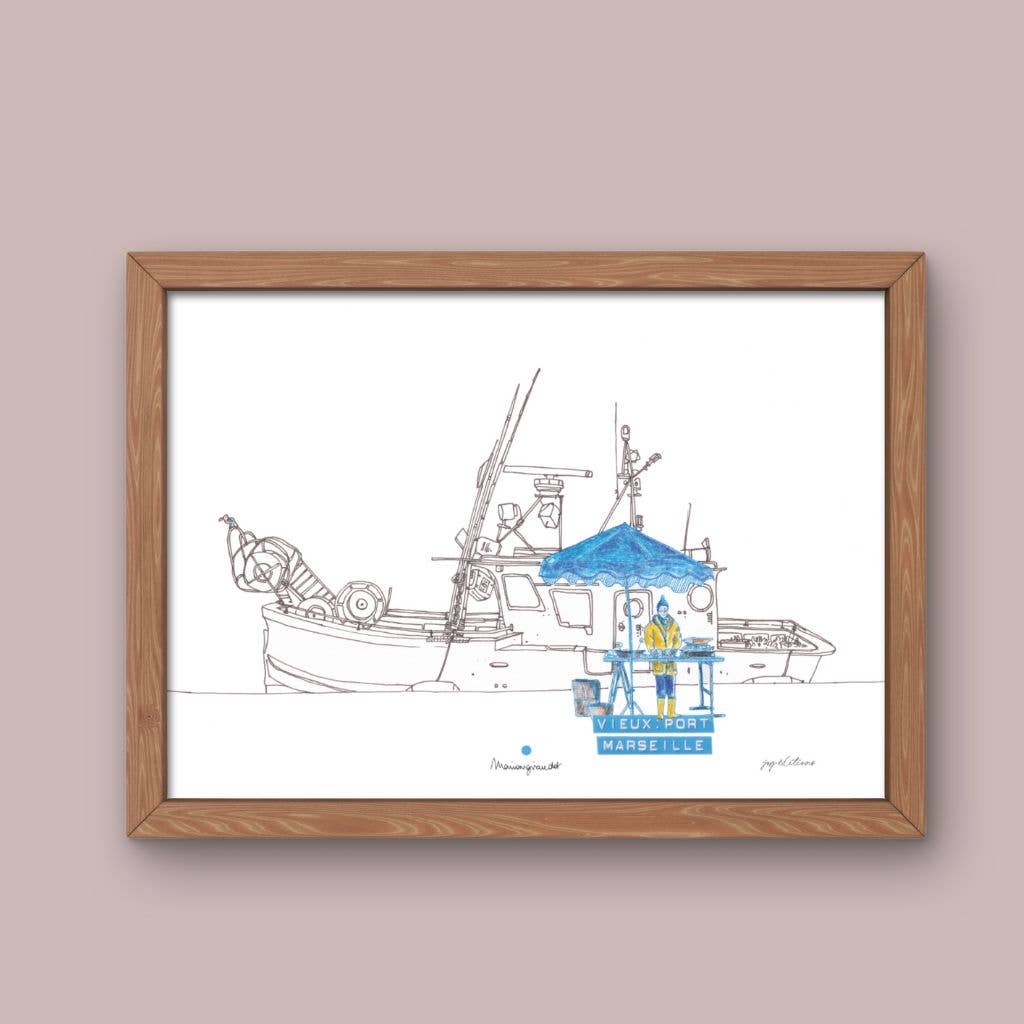 JOG | Maison d’éditions - Wholesale Art Print - Poster - Fish Market 1 - Marion Giraudot3