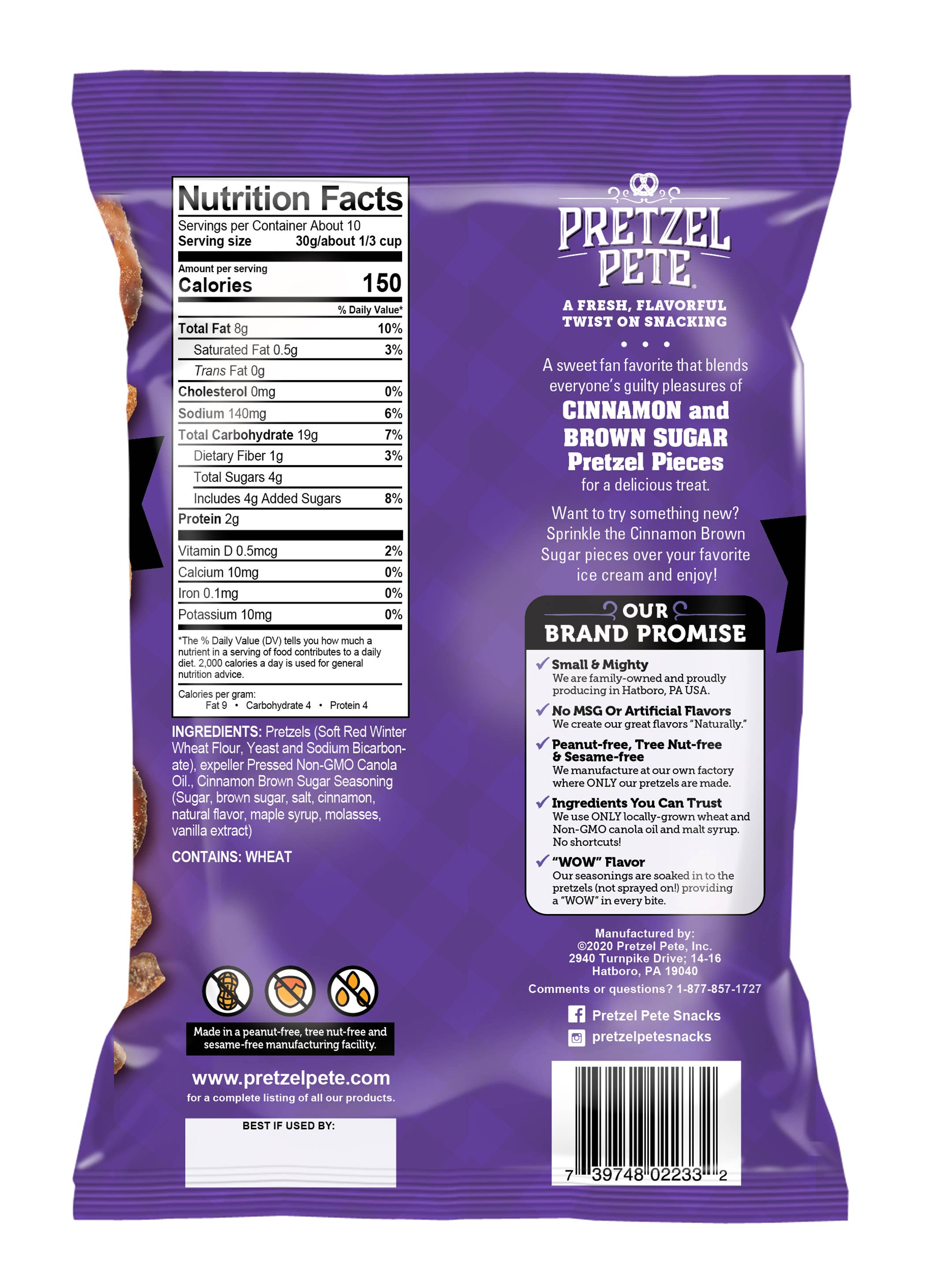 Pretzel Pete - Wholesale Pretzels - Cinnamon Brown Sugar Pretzel Pieces 9oz1