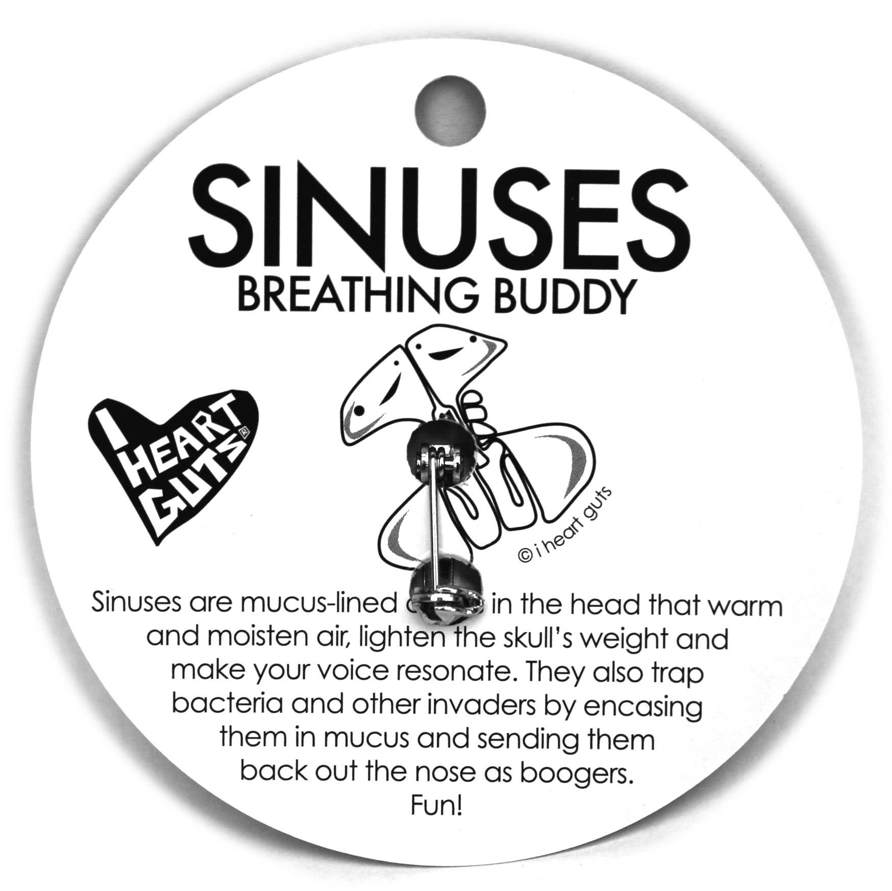 I Heart Guts | Organ Plushies Wholesale - Wholesale Lapel Pin/Button - Sinus Lapel Pin - Don't Call Me Stuffy5