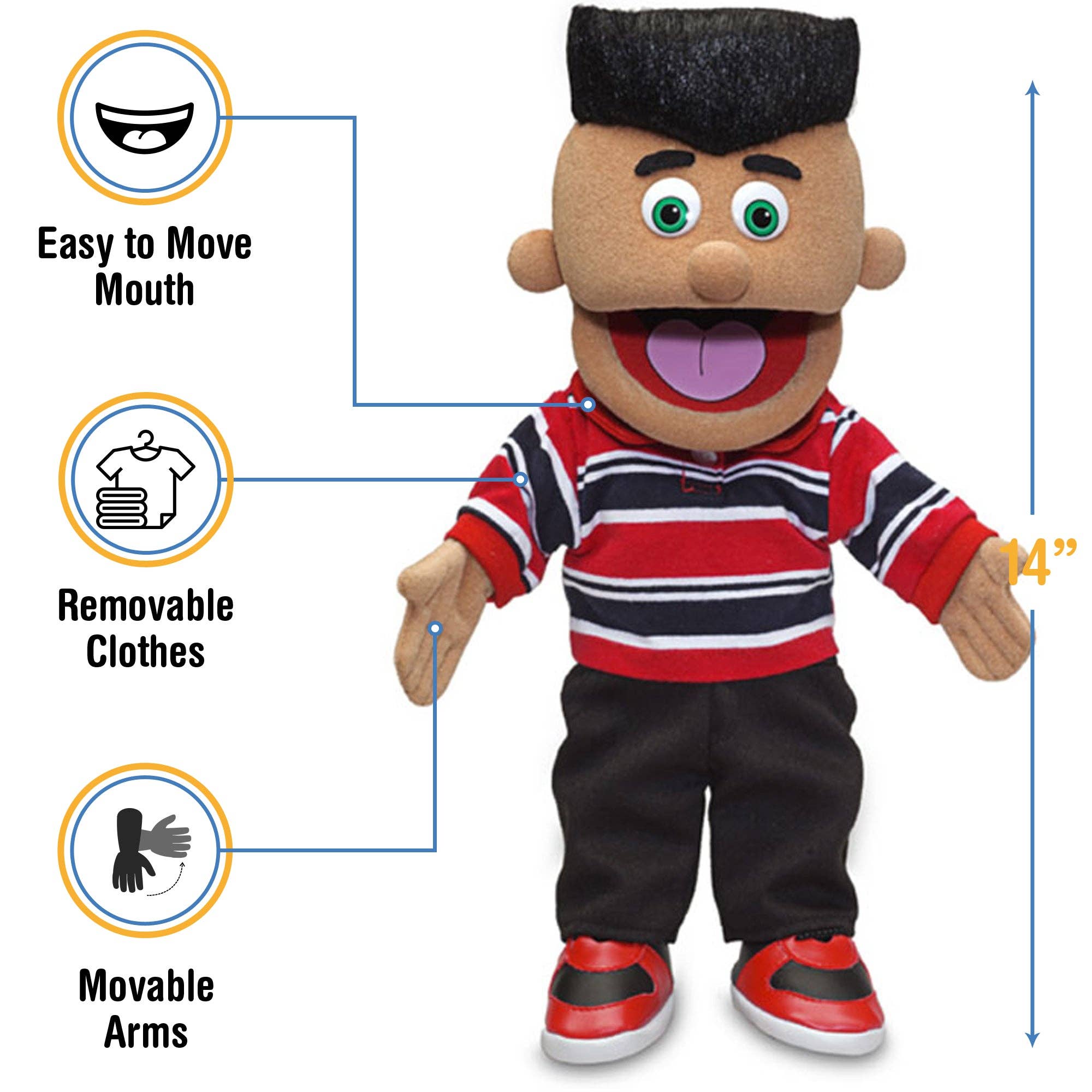 Silly Puppets - Wholesale Puppet - Kids & Baby - Silly Puppets Jose, Hispanic (14")2