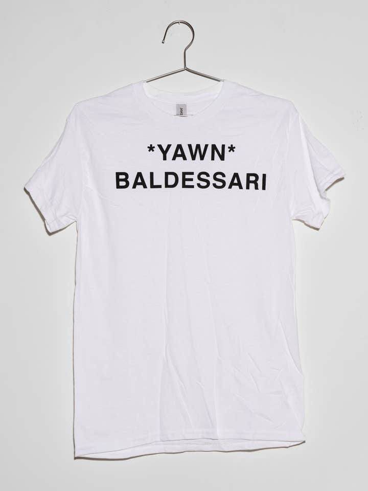 Yawn Baldessari t-shirt for wholesale by Mitsu Okubo