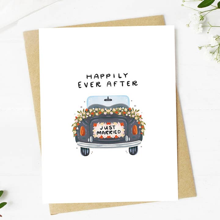 Big Moods - Wholesale Wedding Card - "Happily ever after" Just Married Wedding Card3
