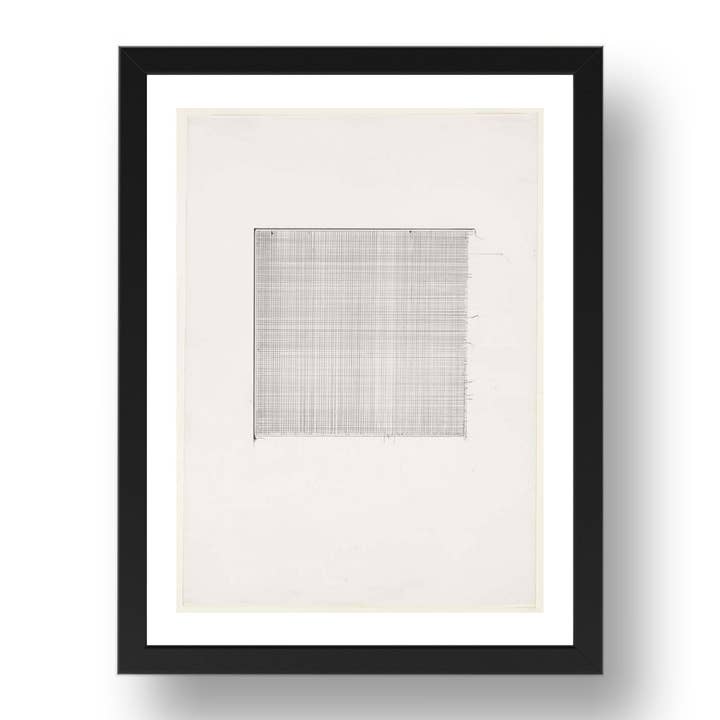 Stanislav Kolibal : Sans titre, œuvre d'art moderniste, reproduction d'affiche au format A3 dans un cadre noir de 17x13 pouces pour la vente par PERIOD PRINTS